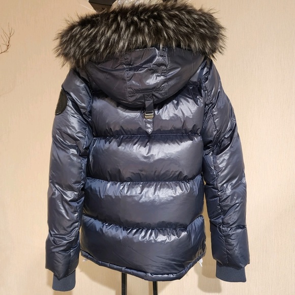PAJAR DOWN FILL ARCTIC REMOVABLE FAUXFUR TRIM HOOD PUFFER JACKET GRAPHITE/SILVER - Picture 7 of 16